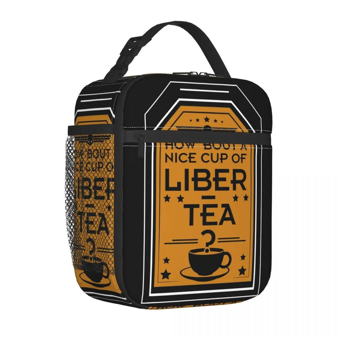 Liber - Tea Helldivers 2 Game Accessories: Insulated Lunch Bag for Travel, Food Storage Boxes, Portable Thermal Cooler, Bento Box - Gapo Goods - Backpack