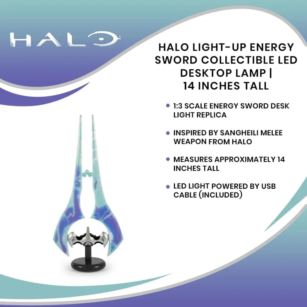 Halo Energy Sword Lamp – LED Mood Light Collectible Desk Lamp with USB Power Home Decor
