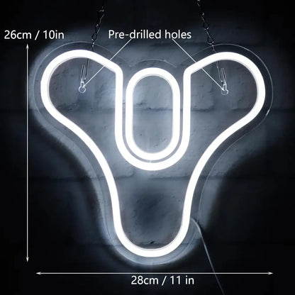 Neon Wall Decor - Pugna Game LED Neon Sign for Bedroom, Bar & Business Home Decor