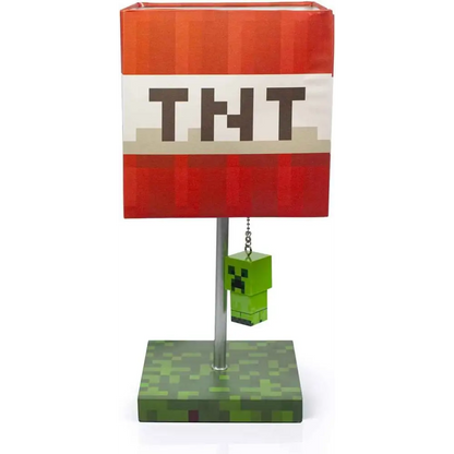 Minecraft TNT Desk Lamp – 14-Inch LED Block with 3D Creeper Puller Light Home Decor