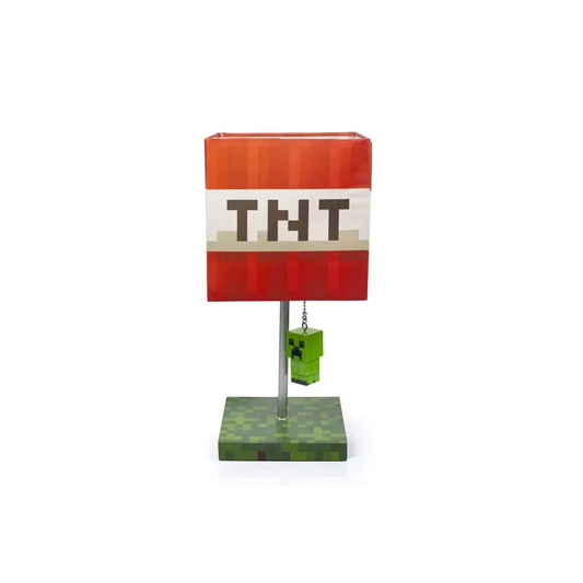 Minecraft TNT Desk Lamp – 14-Inch LED Block with 3D Creeper Puller Light Home Decor