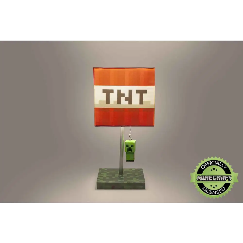 Minecraft TNT Desk Lamp – 14-Inch LED Block with 3D Creeper Puller Light Home Decor