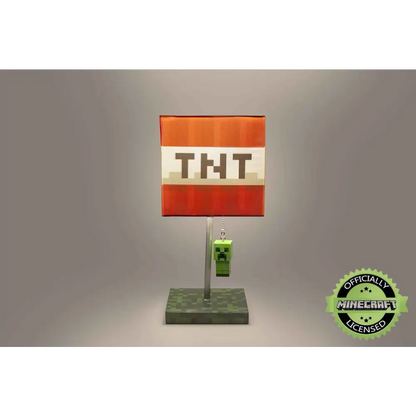 Minecraft TNT Desk Lamp – 14-Inch LED Block with 3D Creeper Puller Light Home Decor