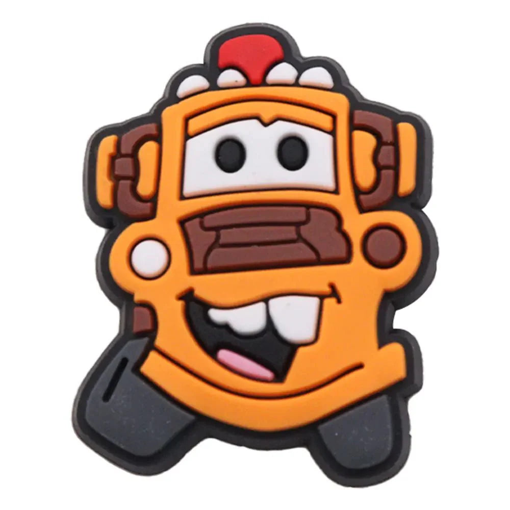 Lightning McQueen Flo Boys Favorite Sandals Shoe Buckle Charms Cars Decorations Gift - Gapo Goods - Charms