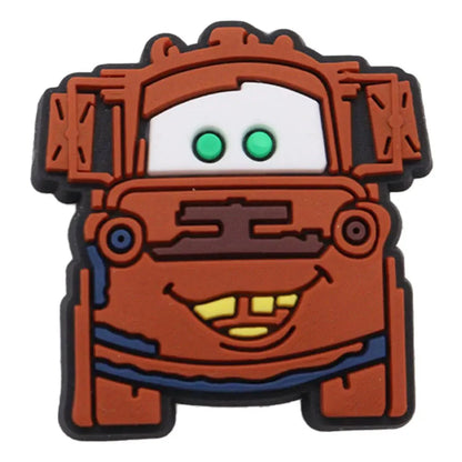 Lightning McQueen Flo Boys Favorite Sandals Shoe Buckle Charms Cars Decorations Gift - Gapo Goods - Charms