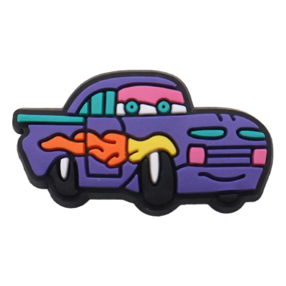 Lightning McQueen Flo Boys Favorite Sandals Shoe Buckle Charms Cars Decorations Gift - Gapo Goods - Charms