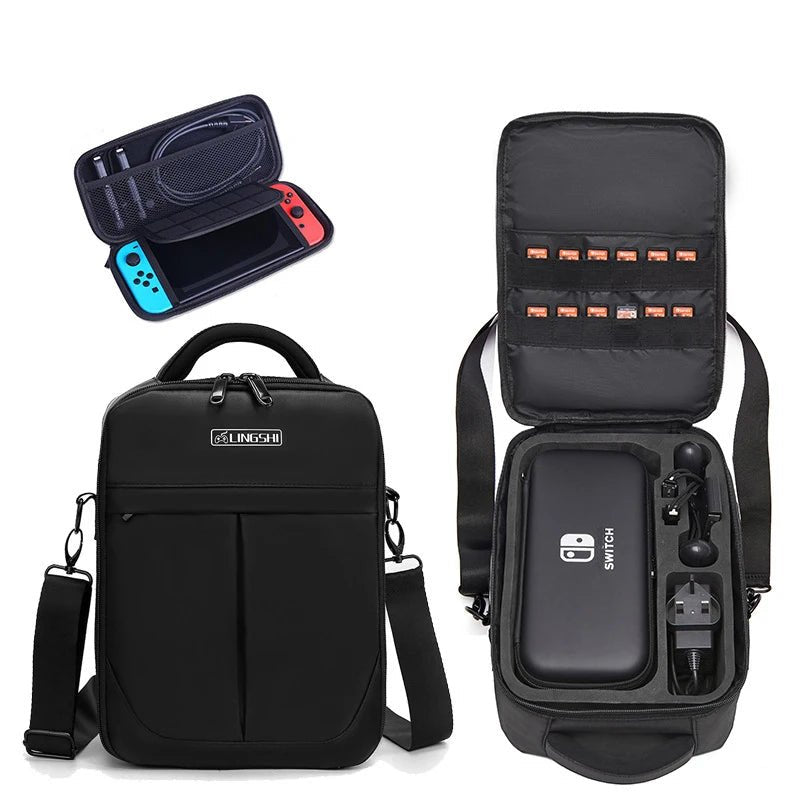 Luxury Backpack for Carrying Nintendo Switch Accessories, Joy - Con, Game Console, Case Cover, and Shoulder Bag Pouch for Nintendo Switch - Gapo Goods - Backpack