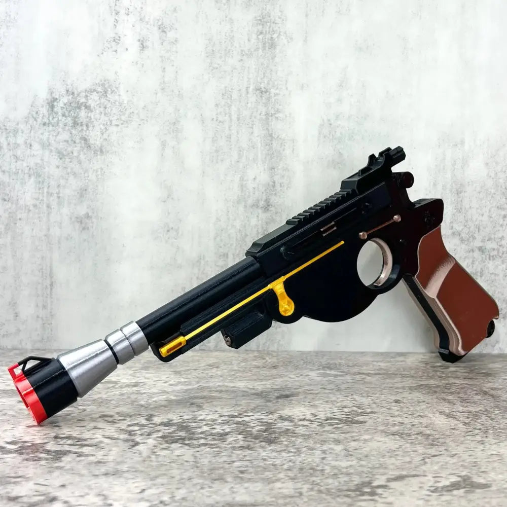 Customizable Mandalorian Blaster Actual Size with Stand
