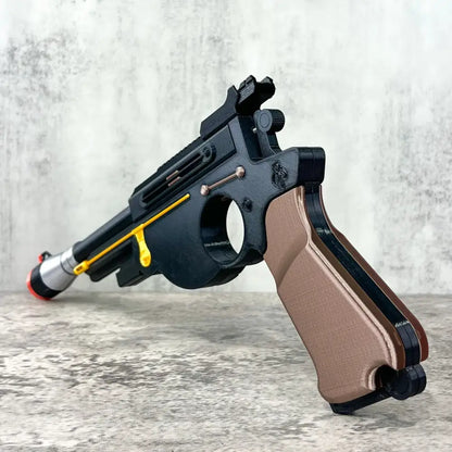 Customizable Mandalorian Blaster Actual Size with Stand