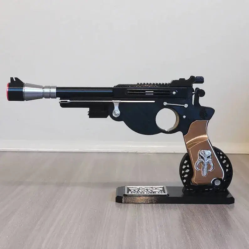 Customizable Mandalorian Blaster Actual Size with Stand
