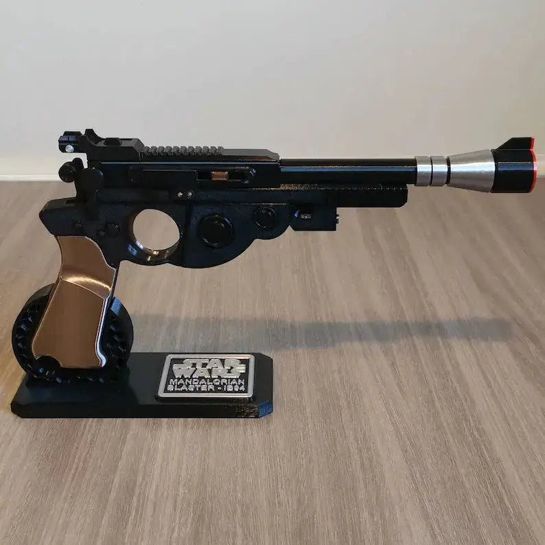Customizable Mandalorian Blaster Actual Size with Stand