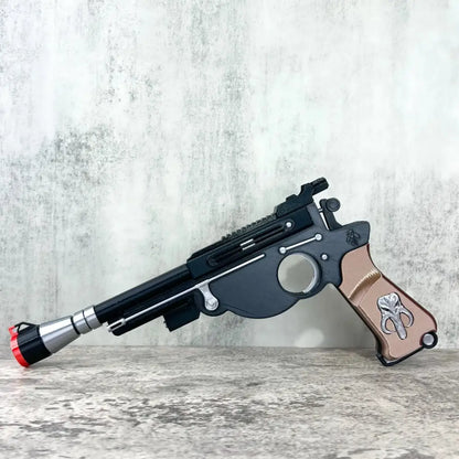 Customizable Mandalorian Blaster Actual Size with Stand