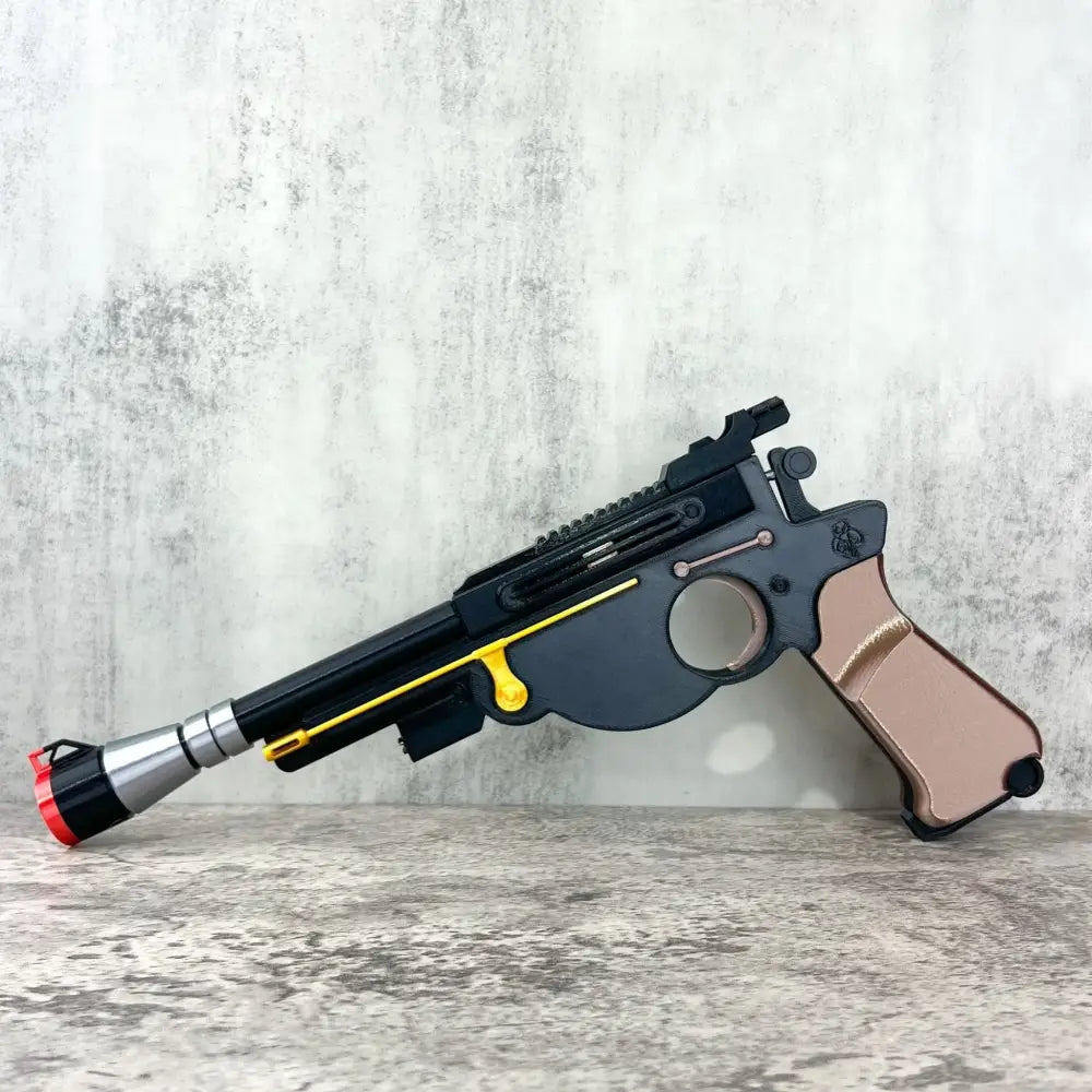 Customizable Mandalorian Blaster Actual Size with Stand