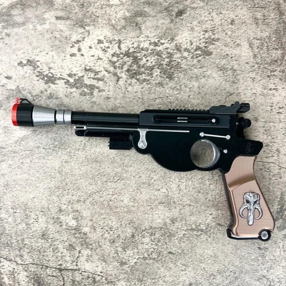 Customizable Mandalorian Blaster Actual Size with Stand V1