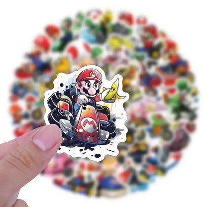 Mario Kart Stickers - Colorful Nintendo Stickers | Durable Peel Decals for Kids Stickers