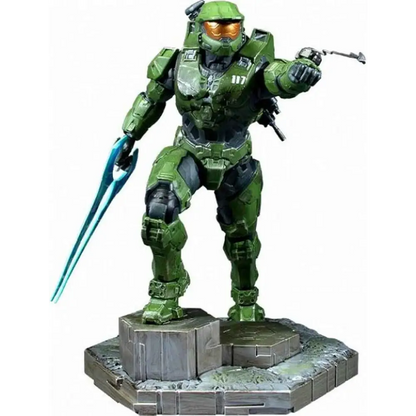 Halo Infinite Statue – Master Chief 10 Inch Collectible with Grappleshot & Zeta Halo Base Collectible