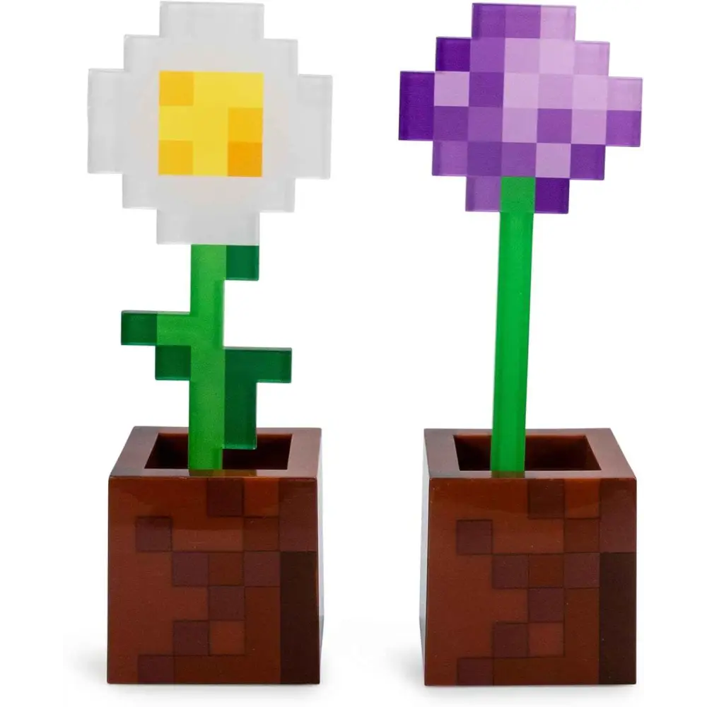 Minecraft Flower Pot Lights – Daisy & Allium LED Mood Lights for Gaming Room Decor Home Decor