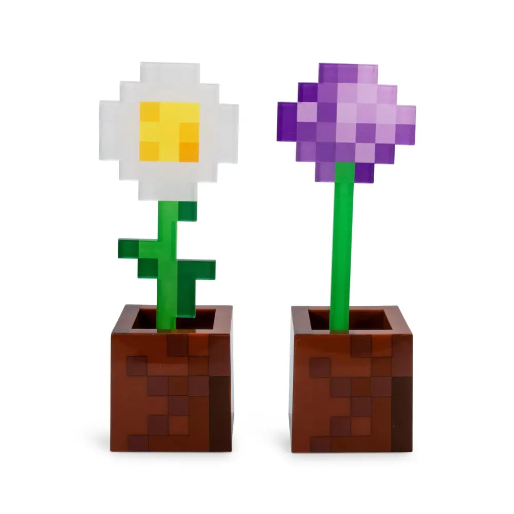 Minecraft Flower Pot Lights – Daisy & Allium LED Mood Lights for Gaming Room Decor Home Decor