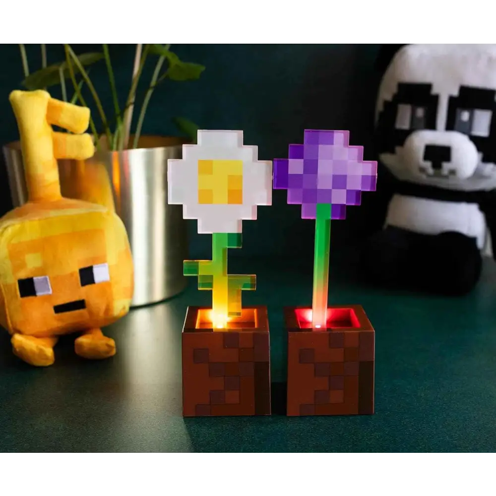 Minecraft Flower Pot Lights – Daisy & Allium LED Mood Lights for Gaming Room Decor Home Decor