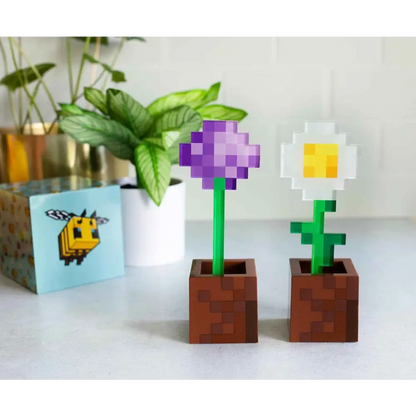 Minecraft Flower Pot Lights – Daisy & Allium LED Mood Lights for Gaming Room Decor Home Decor