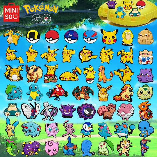 MINISO Pikachu Cartoon Shoe Charms for Kids - DIY Accessories - Gapo Goods - Accessories