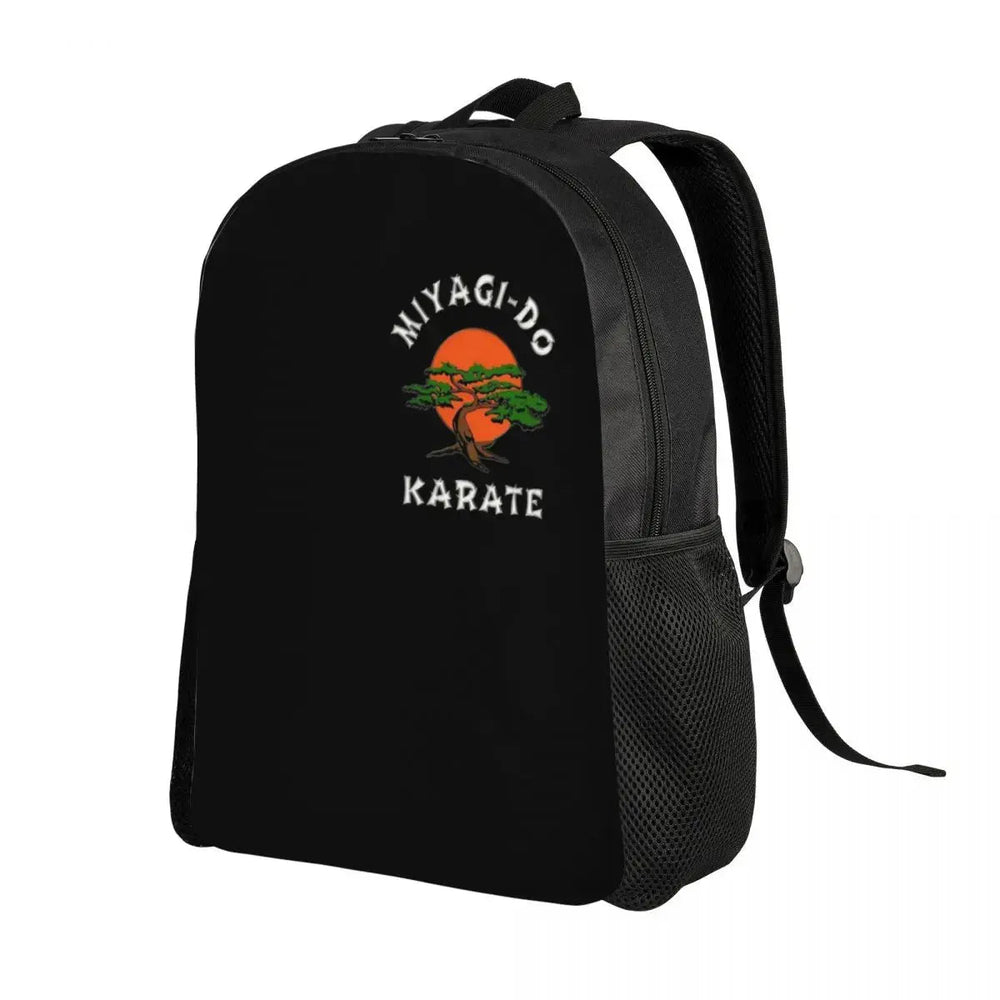 Miyagi Dojo Karate Kid Backpack for Students and Adults - 15 Inch Laptop Bag with Cobra Kai Anime Design - Gapo Goods - Bag