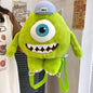 Monsters Mike Wazowski Plush Backpack Women Kawaii Crossbody Bags Cartoon Soft Stuffed Toys For Kids Birthday Gift 30x17x32cm