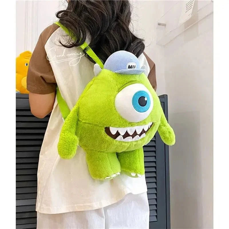 Monsters Mike Wazowski Plush Backpack Women Kawaii Crossbody Bags Cartoon Soft Stuffed Toys For Kids Birthday Gift - Gapo Goods - 