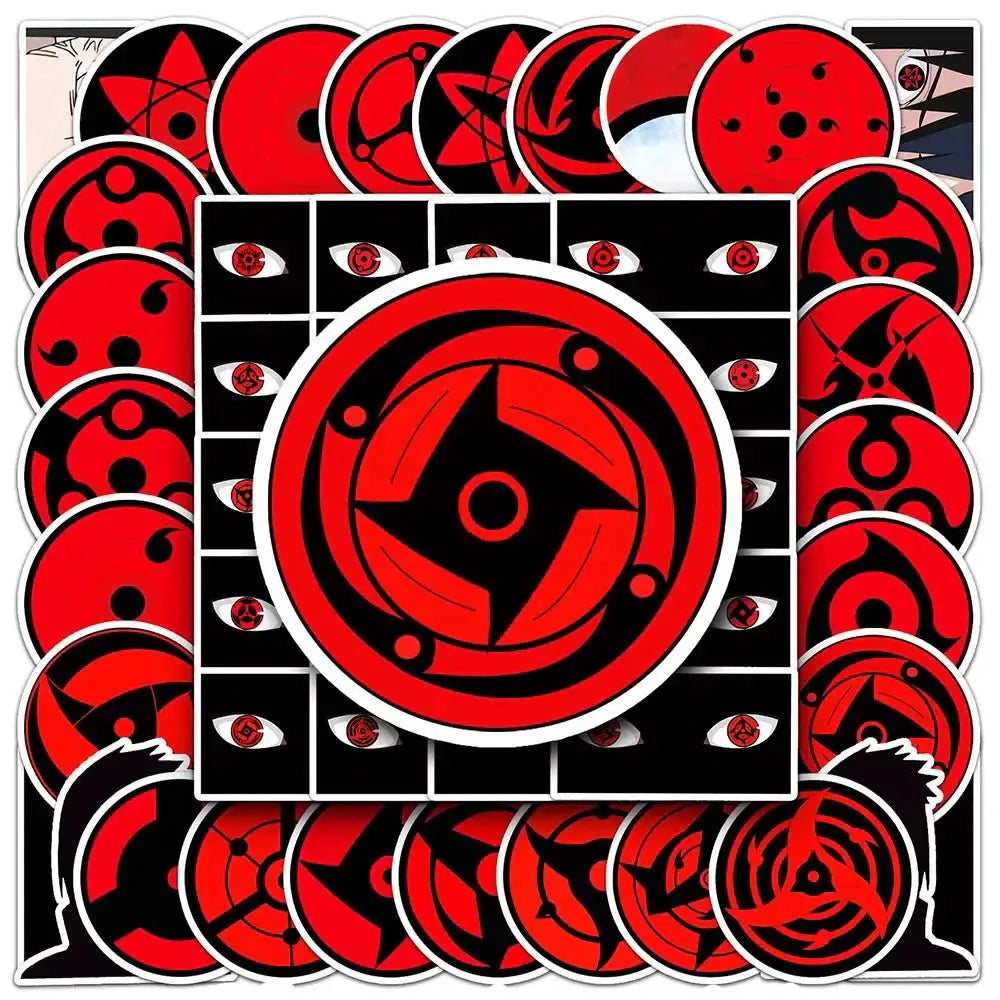 Naruto Logo Stickers - 50 Piece Sticker Pack | High Quality Decals & Ninja Decal Set 50pcs Stickers