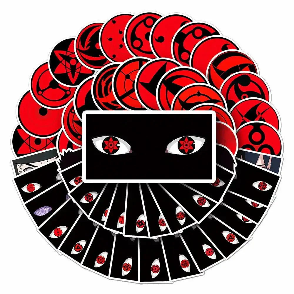 Naruto Logo Stickers - 50 Piece Sticker Pack | High Quality Decals & Ninja Decal Set Stickers