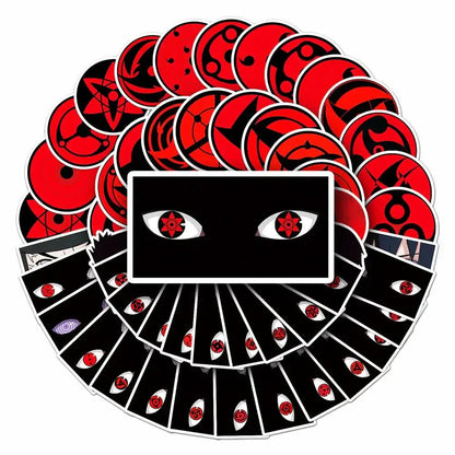 Naruto Logo Stickers - 50 Piece Sticker Pack | High Quality Decals & Ninja Decal Set Stickers