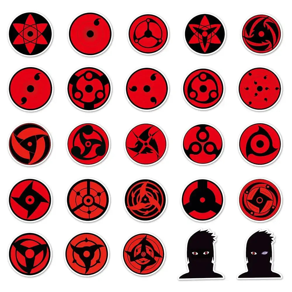 Naruto Logo Stickers - 50 Piece Sticker Pack | High Quality Decals & Ninja Decal Set Stickers