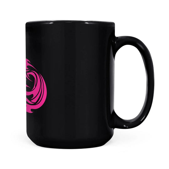 New Pink Fox Gamer Girl Black Mug - Perfect for Gaming Enthusiasts - Gapo Goods - Mug