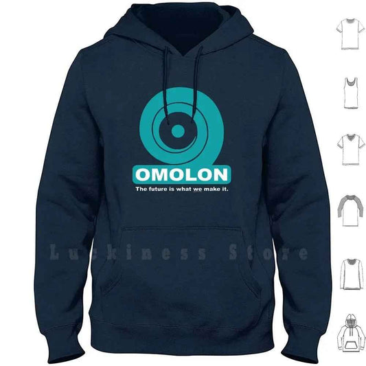 Omolon Future Hoodie - Lightweight Breathable Fabric With Adjustable Drawstring Hood M-Hoodie-Navy