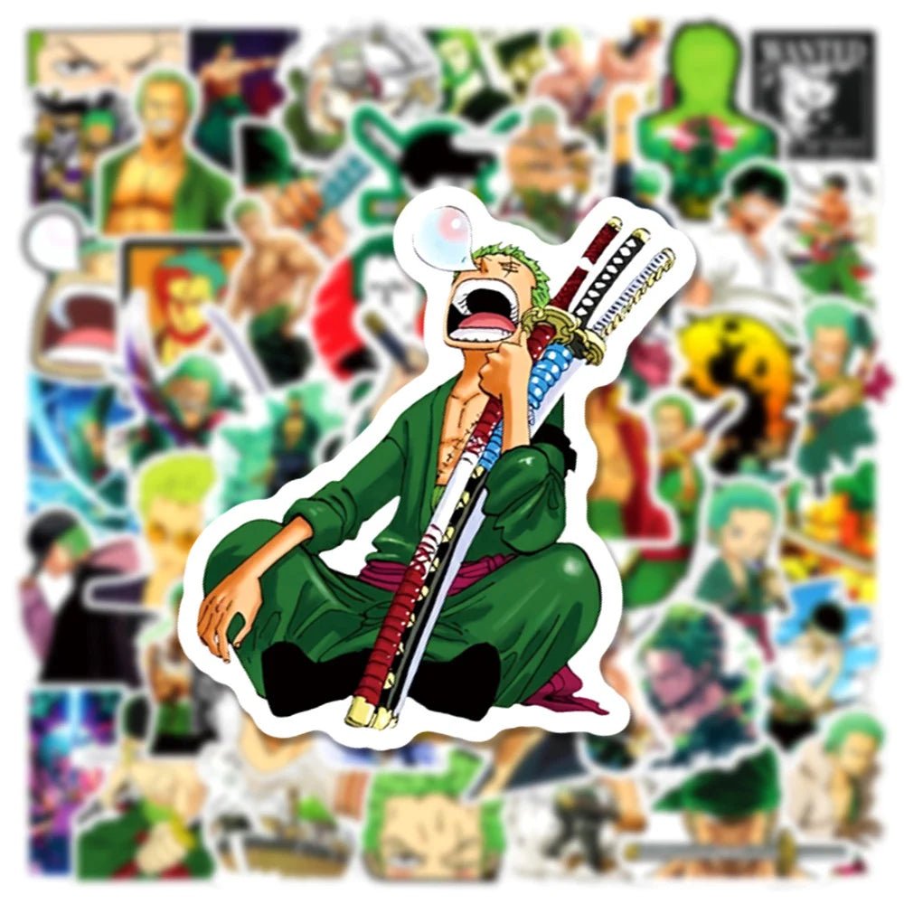 ONE PIECE Zoro Anime Stickers: Cool Graffiti for Your Gear - Gapo Goods - 