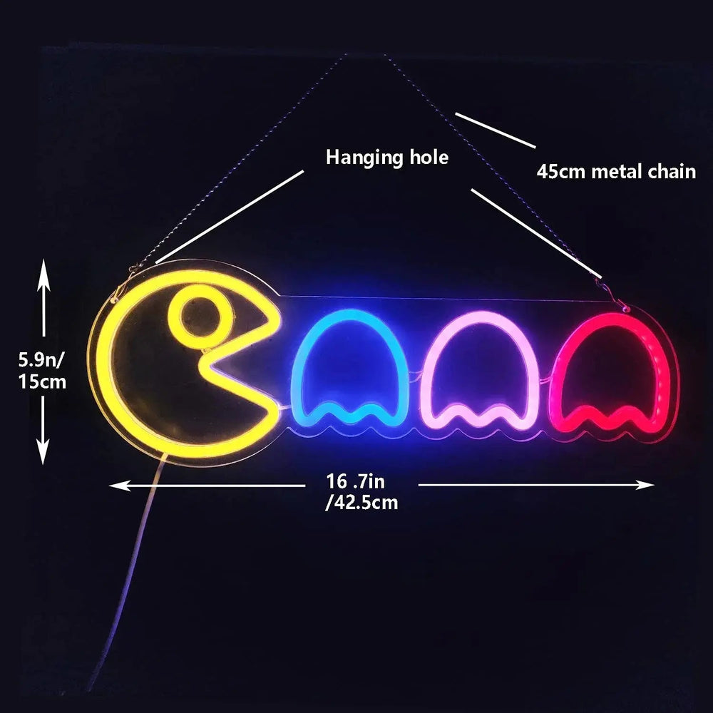 Pac Man LED Light Neon - Gapo Goods - Home Decor