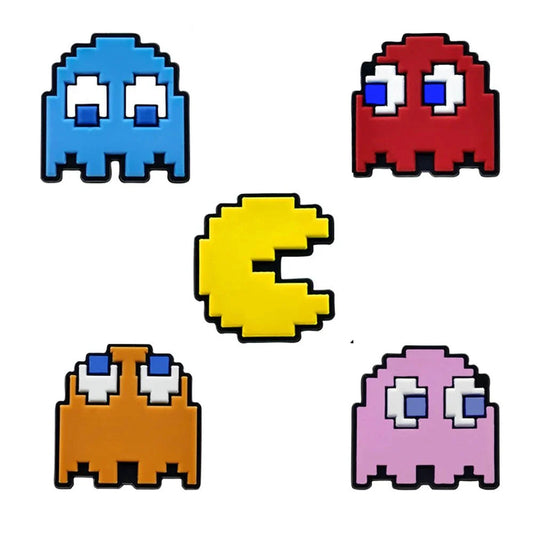 Pacman Cartoon Shoe Charms Game Croc - Gapo Goods - 