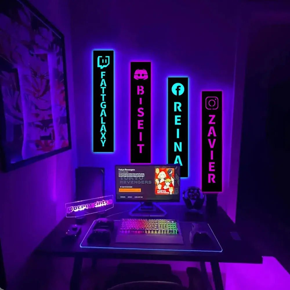 Personalized Gamer Tag Username LED Wall Lamp - Gapo Goods - 