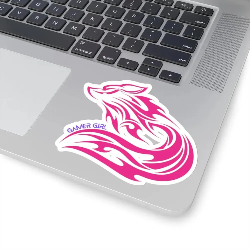 Gamer Girl Stickers - Vibrant Kiss Cut Stickers | Durable Vinyl Decals 4" × 4" White Stickers