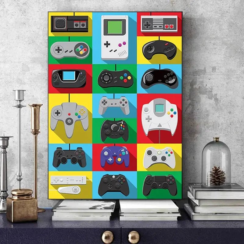 Pixel Quests: Abstract Gaming Posters for Gamers and Art Enthusiasts - Gapo Goods - Wall Art