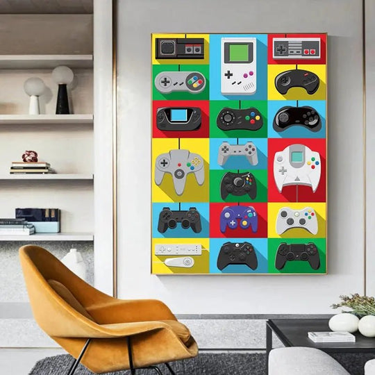 Pixel Quests: Abstract Gaming Posters for Gamers and Art Enthusiasts - Gapo Goods - Wall Art