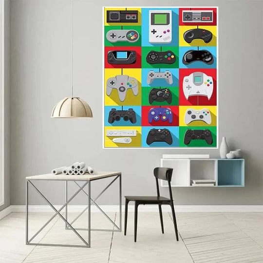 Pixel Quests: Abstract Gaming Posters for Gamers and Art Enthusiasts - Gapo Goods - Wall Art