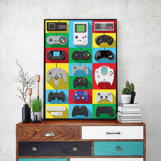 Pixel Quests: Abstract Gaming Posters for Gamers and Art Enthusiasts - Gapo Goods - Wall Art