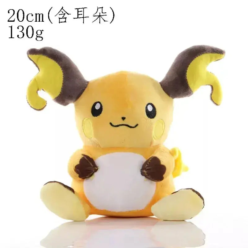 Pokemon Plush Toys - Adorable Stuffed Animal Dolls | Cute Kawaii Plush Collection 20cm Raichu Plush Toy