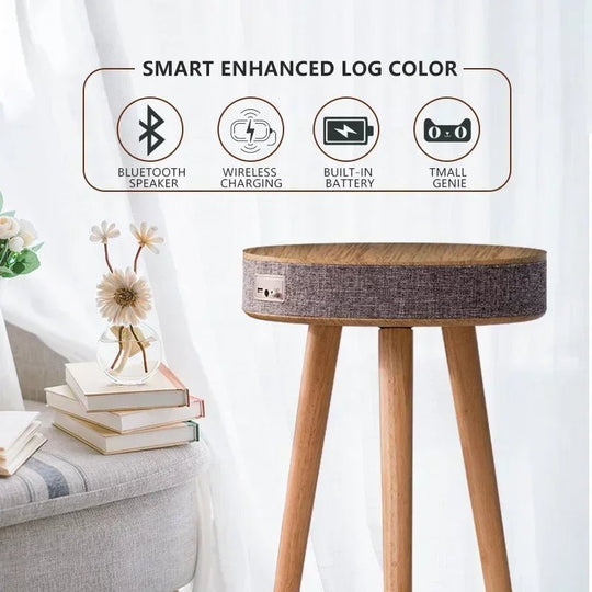 Portable Wooden Coffee Table Bluetooth Speaker with Wireless Charging and USB Stand - 9000 mAh - Gapo Goods - Home Decor