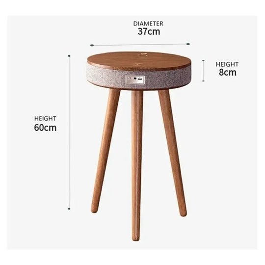 Portable Wooden Coffee Table Bluetooth Speaker with Wireless Charging and USB Stand - 9000 mAh - Gapo Goods - Home Decor