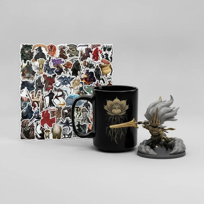 Dark Souls Gamer Bundle: Stickers, Mug, Figure - 3 Pack