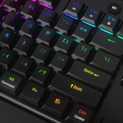 Redragon K618 Horus Wireless RGB Mechanical Keyboard, BT/2.4Ghz/Wired Tri-Mode Low Profile Gaming Keyboard w/Ultra-Thin Design, Dedicated Media Control & Linear Red Switch