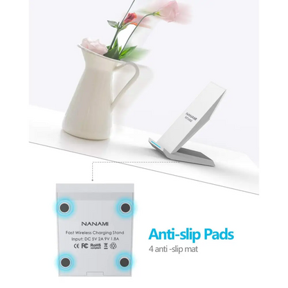 Fast Wireless Charger,NANAMI Qi Certified Wireless Charging Stand Compatible iPhone 15/15 Pro/15 Plus/15 Pro Max/14/14 Pro/13/12,Samsung Galaxy S24/S23/S22/S21/S20/Note 20 Ultra and Qi-Enabled Phone