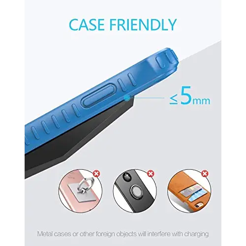 Fast Wireless Charger,NANAMI Qi Certified Wireless Charging Stand Compatible iPhone 15/15 Pro/15 Plus/15 Pro Max/14/14 Pro/13/12,Samsung Galaxy S24/S23/S22/S21/S20/Note 20 Ultra and Qi-Enabled Phone